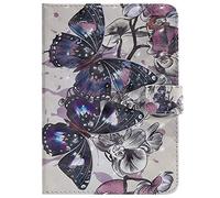 Bestcatgift PU Leather Wallet Custodia per Whiel 4, [3D Relief Pattern][Wake/Sleep Function][Touch Pen Cover] Flip Cover Wallet Custodia per Amazon Whiel 1 2 3 (6.0 inch) - Black Butterfly