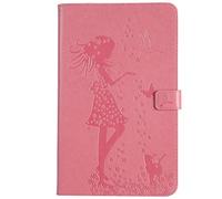 Bestcatgift Tab A 10.1 PU Leather Wallet Custodias,[Embossed Women And Cats][Touch Pen Cover] Smart Flip Cover per Samsung Galaxy Tab A 10.1 inch SM-T580 SM-T585 - Pink