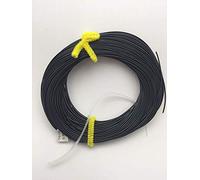 BestCity Lenza da pesca a mosca, peso intermedio, linea nera con anelli intrecciati WF7/8