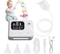 Bestcool, aspiratore nasale elettrico per bambini, con 3 inserti in silicone morbido, 9 assorbenti, luce rilassante e ninne, aspiratore nasale per la cura quotidiana del naso, ricaricabile tramite USB