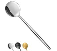 Bestdin Cucchiai 12 pezzi, squisito set di cucchiai da minestra 20 cm (7,9 pollici), cucchiaio da minestra in acciaio inox per casa/ristoranti/party, lavabile in lavastoviglie