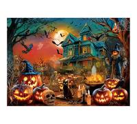 Bestdon Puzzle da 1000 pezzi per adulti, giochi di puzzle da incubo, puzzle spaventoso fantasma con lanterne di zucca, casa infestata e zucche, perfetto