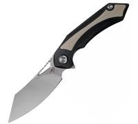 Bestech KASTA 154CM, stone wash+satin, Nero e beige G10 BG45B