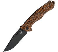 Bestech KEEN II S35VN, Black Stonewashed, Black orange G10+Titanio, Nero+Arancione BT2301F