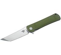 Bestech KENDO D2, stone wash+satin, G10 Verde Militare BG06B-1