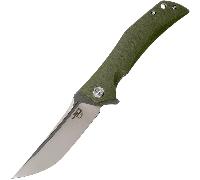Bestech SCIMITAR D2, Grigio+satinato, Verde Militare G10 BG05B-2