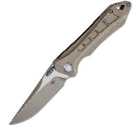 Bestech SUPERSONIC S35VN, Fine Stonewash+Flat Satin, Titanio, Oro BT1908C