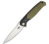 Bestech SWORDFISH D2, satinato, G10 nero e verde BG03A