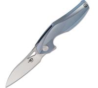 Bestech THE RETICULAN CPM-S35VN, Stonewash+Satin, Titanio, Blu BT1810B