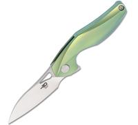 Bestech THE RETICULAN CPM-S35VN, Stonewash+Satin, Titanio, Verde BT1810C