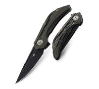 Bestech VIGIL M390, Black Stonewash, Titanio, Bronzo BT2201D