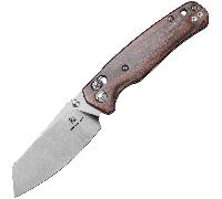 Bestechman CICADA'S WING 10Cr15MoV Satin with Desert Ironwood handle BMK06-W-3