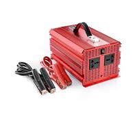 BESTEK 2000W Inverter per Auto 12V a 230V per Camper/Barca/Camion, Convertitore di Potenza 2 Prese AC con Morsetti a Coccodrillo