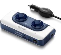 BESTEK MRI2013 Inverter per Auto 18W 2USB + 2 USB-C + 2 SCHUKO DA 12V A 220V