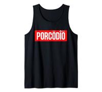 BESTEMMIE INTRECCIATE Canotta Unisex Nero PORCODIO IN CORSIVO Tank-Top Manica Corta S