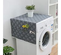 Bestenrose - Copertura antipolvere per frigorifero, multiuso, anti-olio, con tasche laterali, accessori per la cucina, accessori per la casa (grigio scuro, 70 x 170 cm)