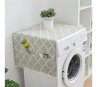 Bestenrose - Copertura antipolvere per frigorifero, multiuso, anti-olio, con tasche laterali, accessori per la cucina, accessori per la casa (grigio verde, 70 x 170 cm)