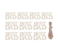Bester Papa Incompiuto in legno, 10 pezzi, ritagli per bambini, decorazione per la festa del papà, decorazioni creative in legno, decorazioni per papà per la festa del papà