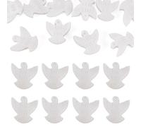 Bestewelry 10 perline bianche a forma di colomba con conchiglia, per la creazione di gioielli, bracciali, collane, orecchini