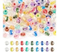 Bestewelry 2 sacchetti di 200 perline bicono sfaccettate in vetro, mini pony, colorate, distanziatori sfusi, per braccialetti dell'amicizia, collane, orecchini, creazione di gioielli