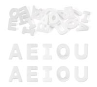 Bestewelry 20 perline con conchiglia dell'alfabeto, in acqua dolce, lettere vocali, lettere maiuscole, A/E/I/O/U, per la creazione di collane, bracciali e gioielli