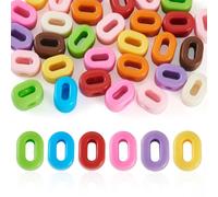 Bestewelry 30 perline in acrilico con foro grande, numero 0 | Perline distanziali sfuse con numeri 3D per la creazione di gioielli con perline, penne, portachiavi