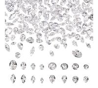Bestewelry 320 pezzi di zirconi cubici trasparenti pietre CZ sciolte a goccia ovale a forma di diamante sfaccettato a punta cabochon per la creazione di gioielli