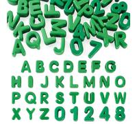 Bestewelry 36 perline in acrilico, con lettere numeriche, foro grande, perline europee per fai da te, penne, portachiavi, gioielli, verde mare