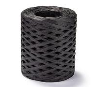 Bestewelry 5 rotoli di nastro di rafia, 3-4 mm, corda di rafia, corda di rafia, per confezioni regalo, fai da te, colore: nero