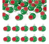 Bestewelry Ciondoli a forma di frutta 3D con retro piatto a forma di frutta, graziosi ciondoli in plastica a imitazione alimentare, per collane, bracciali, orecchini, portachiavi fai da te, creazione