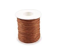 Bestewelry - Cordini in cotone cerato, 100 m, in fibra di cotone, 1 mm, macramè, per gioielli, cucito, gioielli (Sienna)