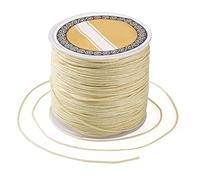 Bestewelry Cordoncino in nylon da 0,8 mm intrecciato per perline, filo macramè, per creare gioielli, cucito (kaki chiaro)
