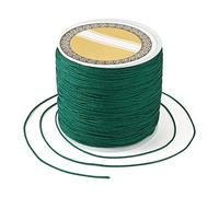 Bestewelry Cordoncino in nylon, filo da 0,8 mm, intrecciato per annodatura, filo macramè, per gioielli, cucito (verde scuro)