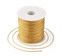 Bestewelry Cordoncino in nylon, filo da 0,8 mm intrecciato per annodatura, filo macramè, per gioielli, cucito (verga d'oro)
