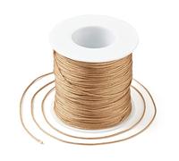 Bestewelry Cordoncino in nylon, filo da 0,8 mm intrecciato per annodatura, filo macramè, per gioielli, cucito (verga d'oro scuro)