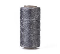 Bestewelry Filo cerato da 0,8 mm in poliestere piatto per cucire, macramè, corda per macramè, per cucire e realizzare gioielli (grigio)