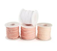 Bestewelry Nastro in velluto singolo da 40 m, 9,5-10 mm, decorativo, per confezioni regalo e per la realizzazione di fiocchi, corallo chiaro