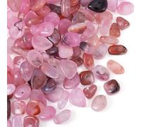 Bestewelry Perline assortite in acrilico trasparente, 50 g, ovali, rotonde, perline distanziali sfuse per gioielli fai da te, orecchini, collane, portachiavi, bracciali, rosa antico