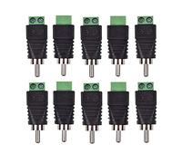 Bestga 10 connettori RCA maschio, Phono RCA maschio a terminale a vite AV adattatore connettore audio video per sistema di telecamere di sicurezza CCTV