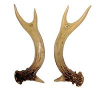 BestGiftEver Maniglie rustiche per cassetti e armadietti, 21 cm | Set di 2 maniglie per porte in finta corna per cabina, loggia o mobili rustici, hardware in poliresina, viti abbinate