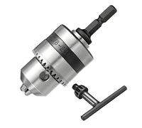 Bestgle 0.5-6mm 1/4" Hex Shank Drill Chuck Adapter Mount 3/8-24UNF Quick Change Connect Conversion Chuck with Key