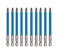 Bestgle 10 Pezzi Set di Punte per Cacciavite a Percussione con Intaglio a Croce di Acciaio S2 Forte Punta da Trapano 1/4" Set di Punte Magnetiche per Cacciavite a Croce Esagonale Lunga