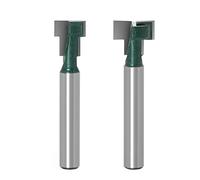 Bestgle, 2 punte per fresa a T da 1/4", con scanalatura a T professionale, per la lavorazione del legno, da 3/8" e 1/2"