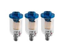 Bestgle 3 Pcs Filtro per Pistola per Verniciatura a Spruzzo, Mini Filtro Aria Compressa Separatore Trappola Acqua 1/4" Filtro Separatore per Pistola per Verniciatura