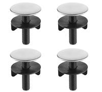 Bestgle 4 Pcs Copriforo Rubinetto in Acciaio Inox Copriforo, Cucina Tappo Lavabo a Prova di Perdite Tappo Copriforo Lavandino per Lavello da Cucina e da Bagno