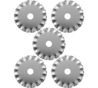 Bestgle 5 lame di ricambio da 28 mm, taglierina a rullo, lame perforate, lame rotonde per tessuto e pelle