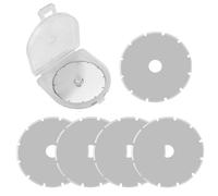Bestgle 5 lame rotanti da 28 mm per taglio all'uncinetto, 12 denti, lame per punto salto perforanti, lame rotanti di ricambio, adatte per Fiskars Olfa, tessuto, pelle, carta, cartoncino, taglio
