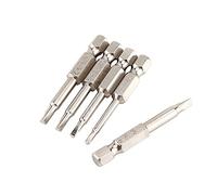 Bestgle 5 Pcs Cacciavite Triangolare Magnetico Set 1/4" Punta a Testa Triangolare da Cacciavite in Acciaio S2 da 1,8/2,0/2,3/2,7/3,0