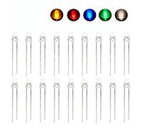 Bestgle 750 Pcs Kit di Assortimento di Diodi Emettitori di Luci LED 5mm Diffuso e Trasparente Kit Assortiti per L'illuminazione di Componenti Elettronici