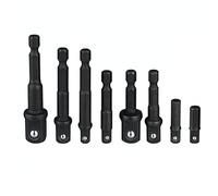 Bestgle 8 Pezzi Adattatori per Prese a Impatto, Punta Per Trapano Adattatore per Chiavi a Bussola Impact Grade Socket Adapter/Extension Set